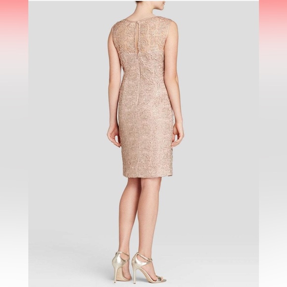 CLEARANCE Adrianna Papell Metallic Lace Sequined Dress - Picture 4 of 10